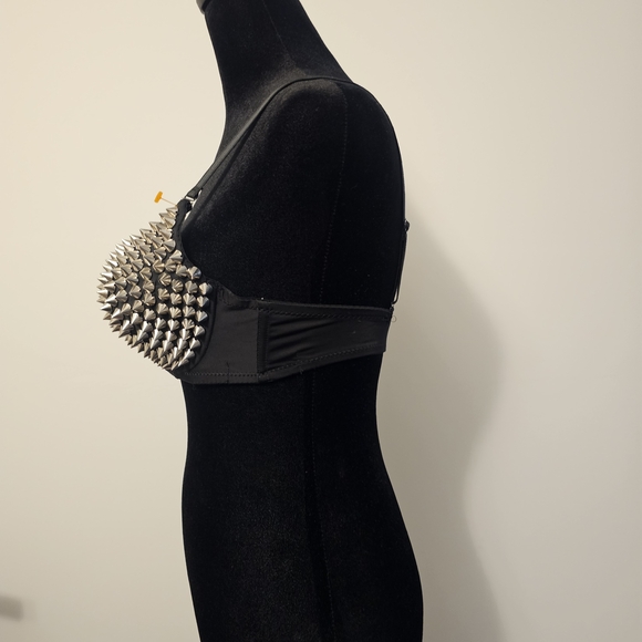 Black Studded Bra By Ohyes Size Small - Picture 6 of 9